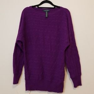 Lauren Ralph Lauren Purple Long Sweater